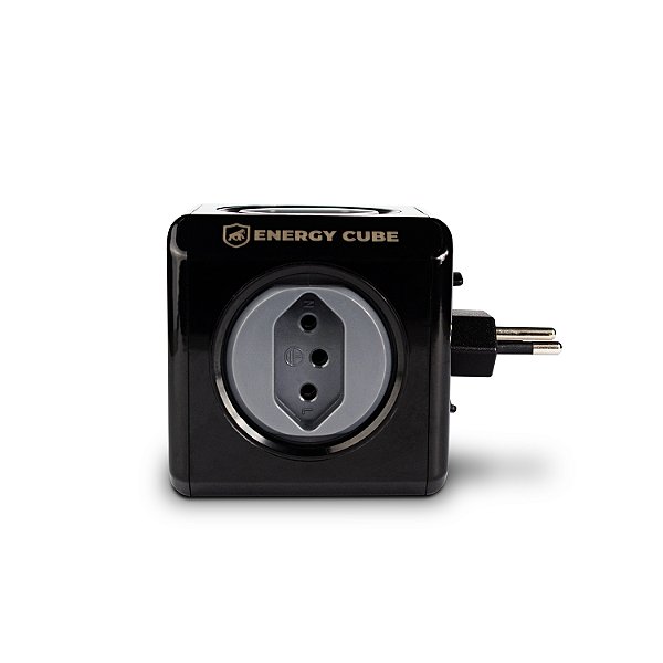 Adaptador de Tomadas Bivolt Energy Cube Gorila com 5 tomadas