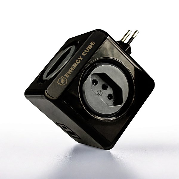 Carregador Adaptador Bivolt Energy Cube USB-A USB-C + 4 Tomadas