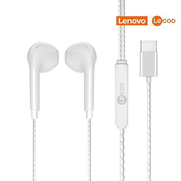 Fone de ouvido USB-C EH104 Branco Lecoo