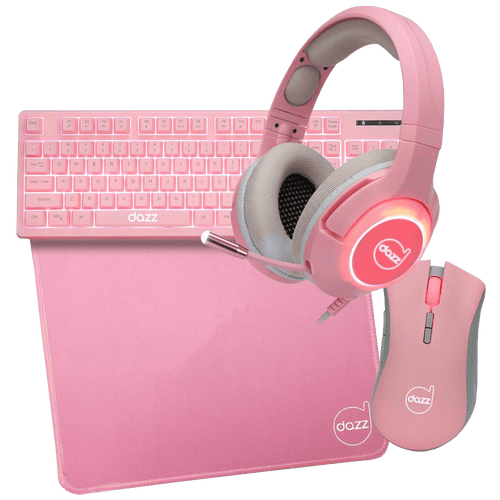 Combo 4 em 1 Dazz Serie M Gamer Rosa