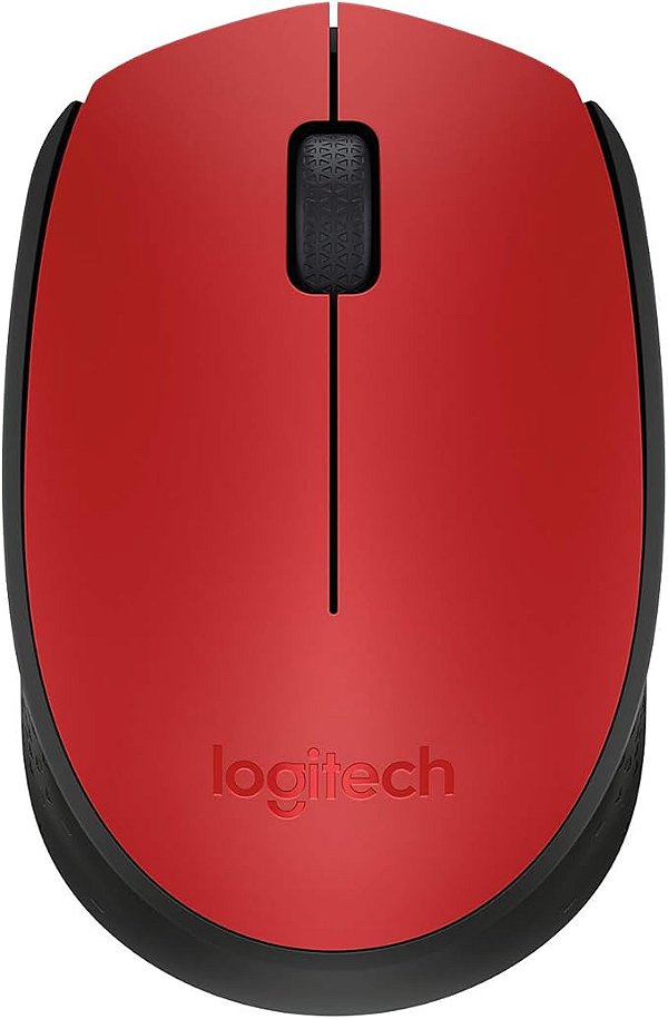 Mouse sem fio Logitech M170 - Vermelho