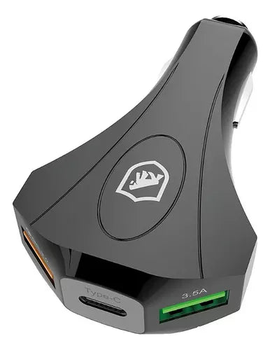 Carregador Veicular Gorila Turbo Tank c/ 3 USB