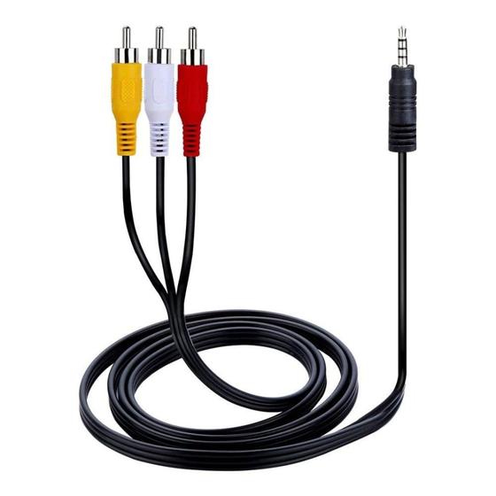 Cabo de Audio P3 x 3 RCA ou P2 X 2 RCA
