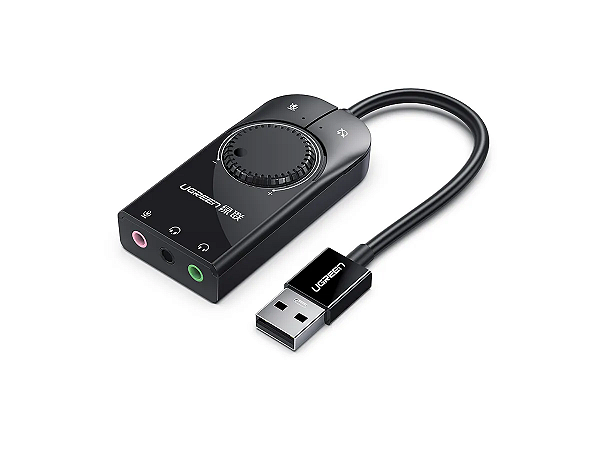 Placa de som Externa USB CM129 Ugreen