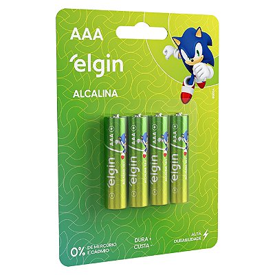 Pilha Recarregavel AAA Elgin 1000mah c/ 4