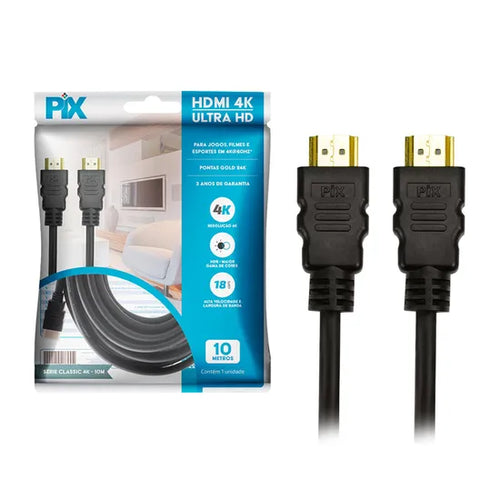 Cabo HDMI 2.0 - 10 Metros HDR 4K PIX