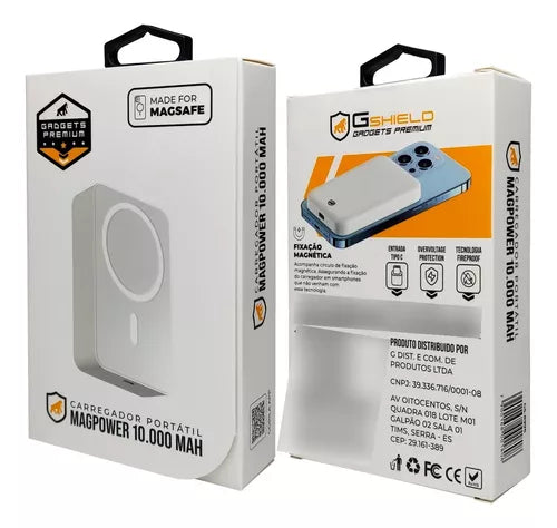 Carregador Portatil 10000mAh Magpower Branco Gorila