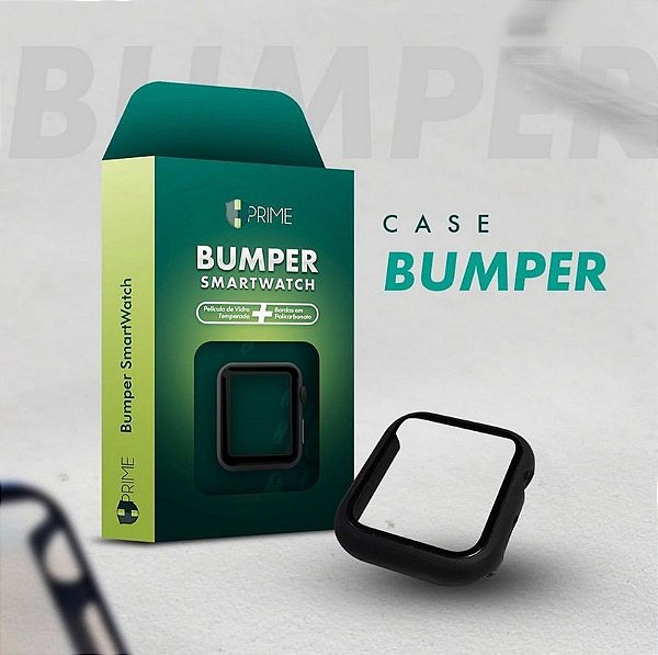 Bumper Hprime com Pelicula Vidro Apple Watch 40mm Azul