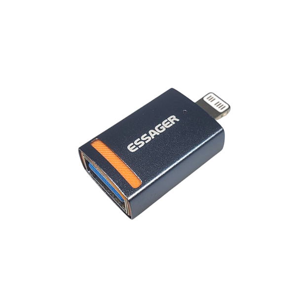 Adaptador OTG Lightning para USB Fêmea Essager