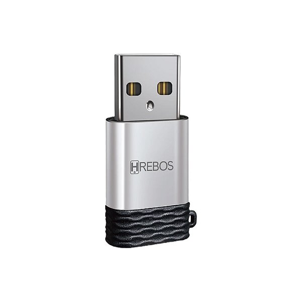 Adaptador OTG USB macho para USB-C Fêmea Hrebos AD-209
