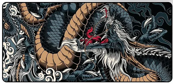 Mousepad Gamer 700 x 350 x 3mm Dragão Exbom