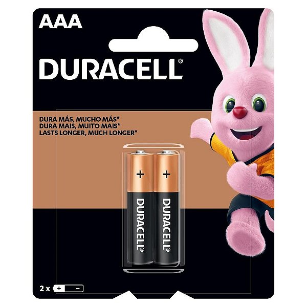 Pilha Alcalina AAA Duracell c/ 2