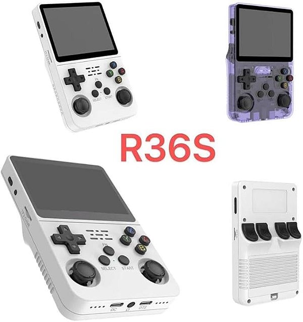 Video Game Portatil R36s (11 Emuladores - N64 Playstation PSP inclusos) 128GB e 25.000 Jogos