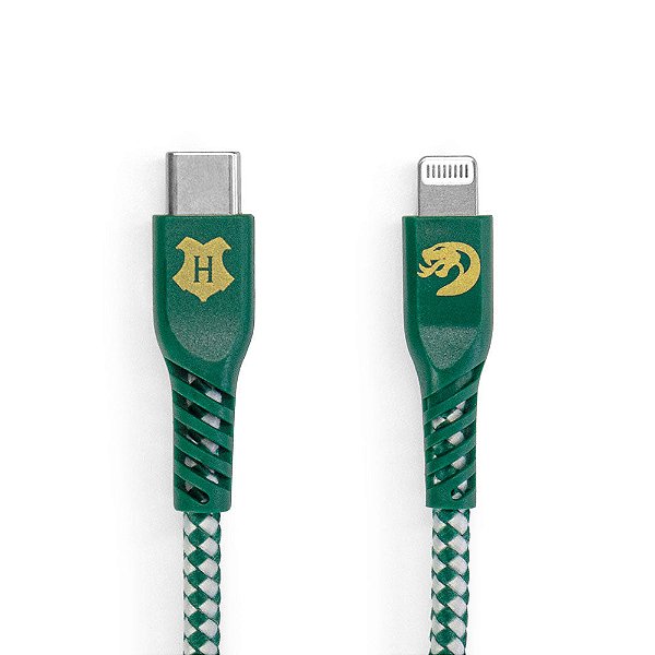 Cabo Apple Iwill Strong Lightning to USB-C MFI 1.2m Verde Sonserina Harry Potter