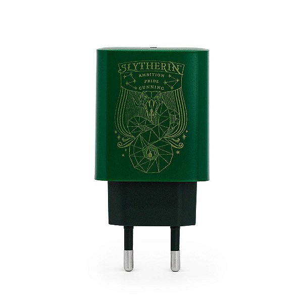 Carregador de parede Iwill USB-C 33W Verde Sonserina Harry Potter
