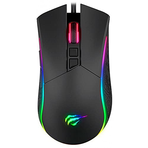 Mouse Gamer Havit Gamenote MS1001S 4800DPI RGB Macro e 7 Botoes