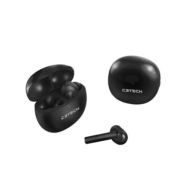 Fone de Ouvido Bluetooth C3Tech EP-TWS-60BK BT5.1 ANC