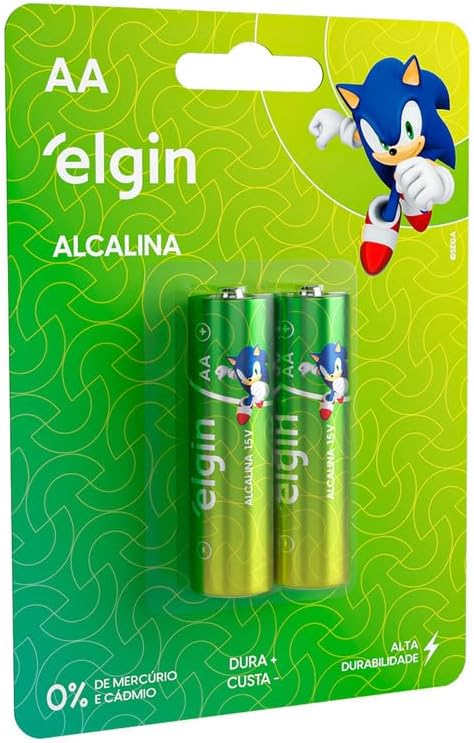 Pilha Alcalina AA Elgin c/ 2