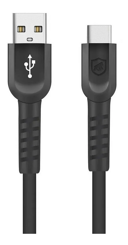 Cabo USB / USB-C Gorila Dual Shock Preto 2m