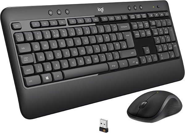 kit teclado + mouse sem fio Logitech MK540 c/ apoio