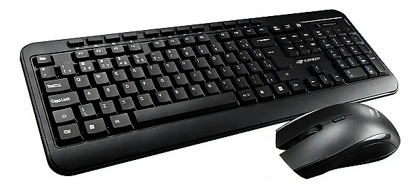 kit teclado + mouse sem fio C3Tech K-W60BK