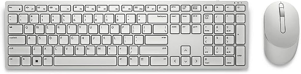 kit teclado + mouse sem fio Dell Pro KM5221W Branco 4000dpi