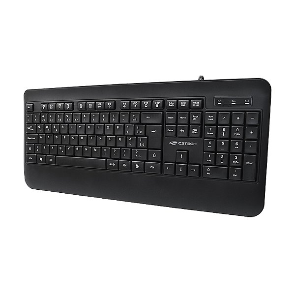 Teclado USB C3Tech Multimidia c/ apoio KB-M100BK
