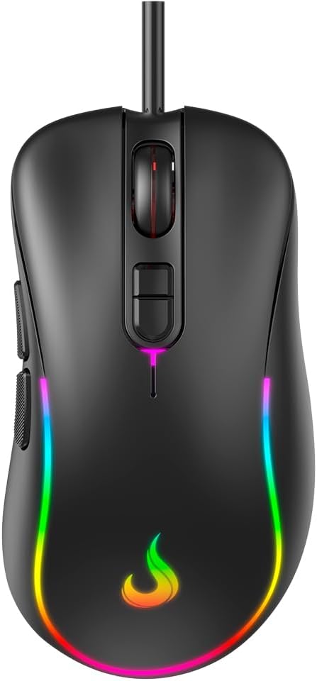 Mouse Gamer Rise Mode G2 Black RGB 7 botões 6400dpi