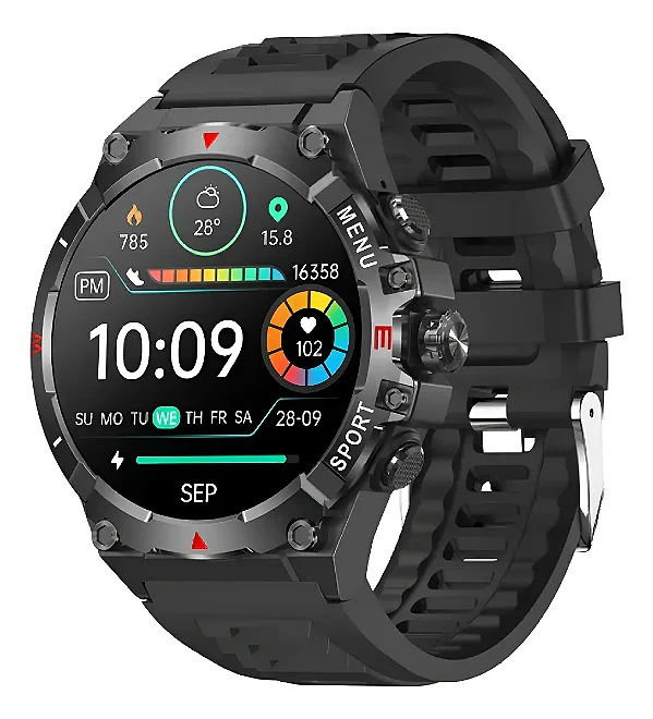Relogio Colmi V76 Amoled c/ GPS Bússola e Altímetro Preto