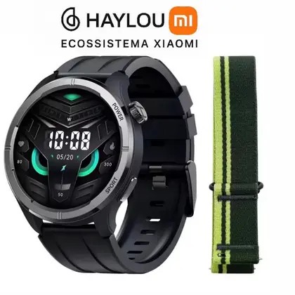 Relogio Haylou Solar Neo c/ pulseira extra - Preto