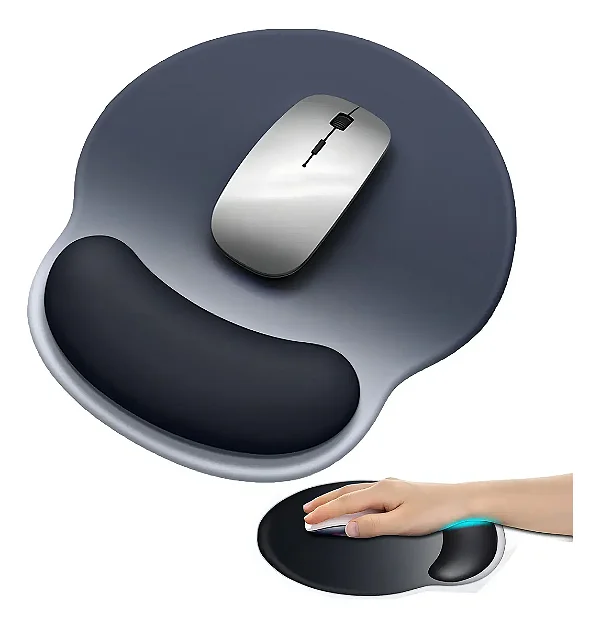 Mousepad c/ Apoio de Punho Preto Gradiente 250 x 220mm