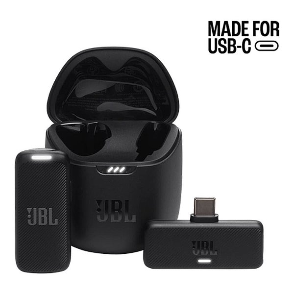 Microfone de Lapela sem fio Jbl Quantum Stream Wireless Usb-c Preto