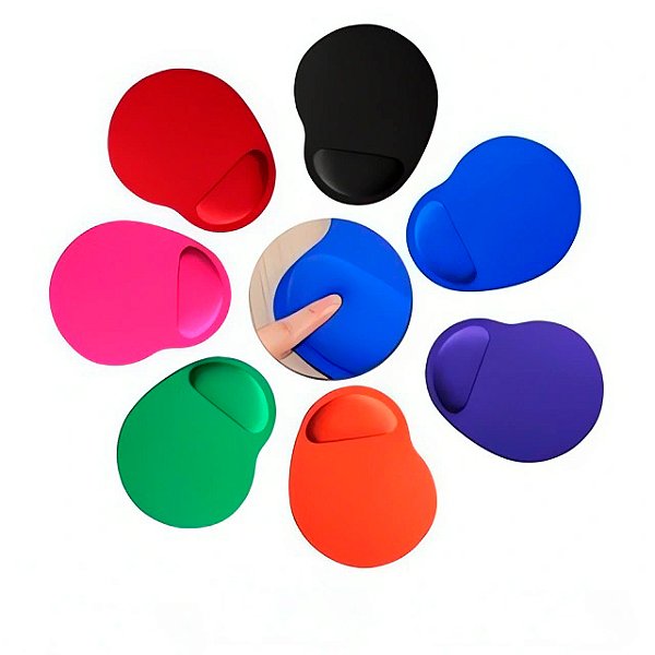 Mousepad c/ Apoio de Punho Colorido e Estampas 200 x 240 x 4 mm