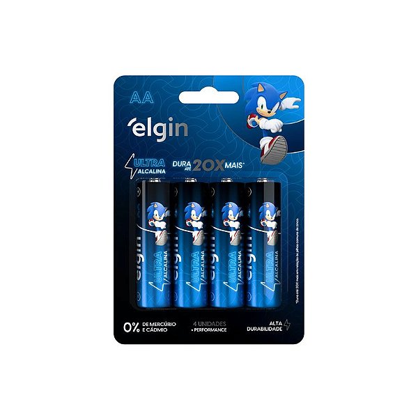 Pilha Alcalina AA Elgin Ultra c/ 4
