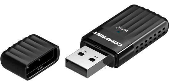 Adaptador Wireless USB Dual 900Mbps Wifi6 + BT 5.4 Comfast CF-943AX