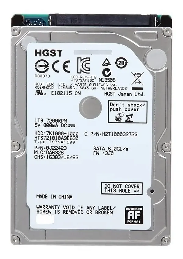 HD 1TB Sata 2,5" HGST Hitachi