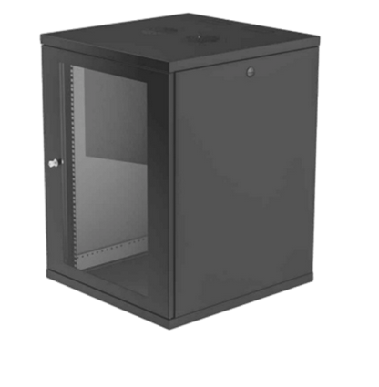 MINI RACK 12U X 500 MMP LATERAL MÓVEL PORTA VISOR PRETO - DEMATEC