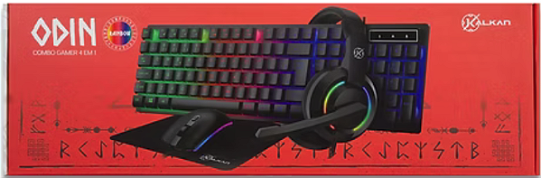 COMBO ODIN - TECLADO +MOUSE+HEADSET + MOUSEPAD - KALKAN