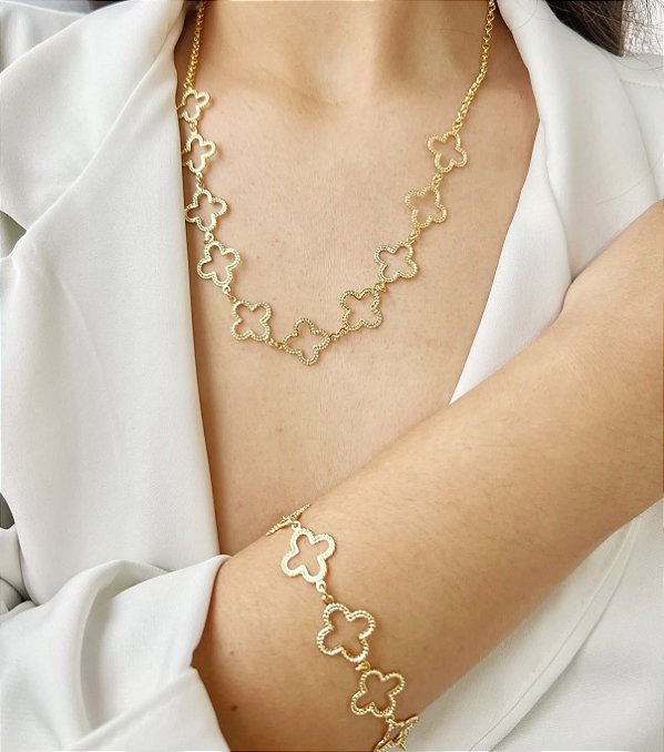 Conjunto Aurora da Sorte Ouro 18K