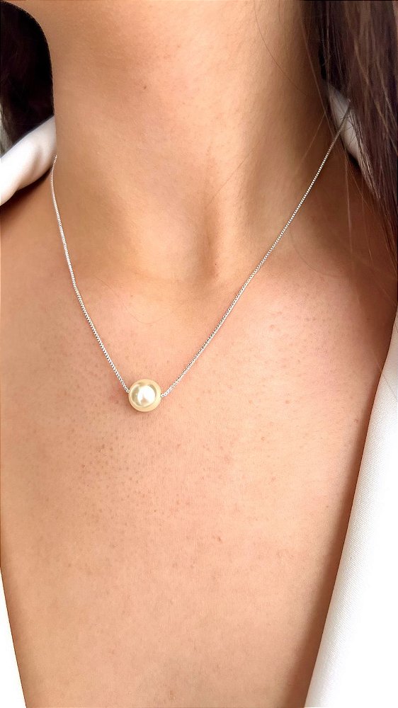 Colar Pérola- Prata 925