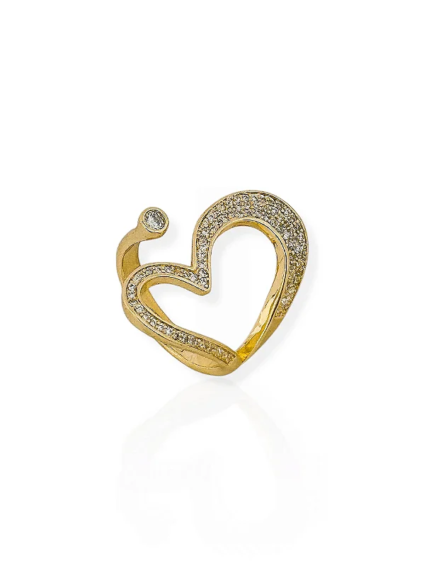Anel Love- Folhado Ouro 18K
