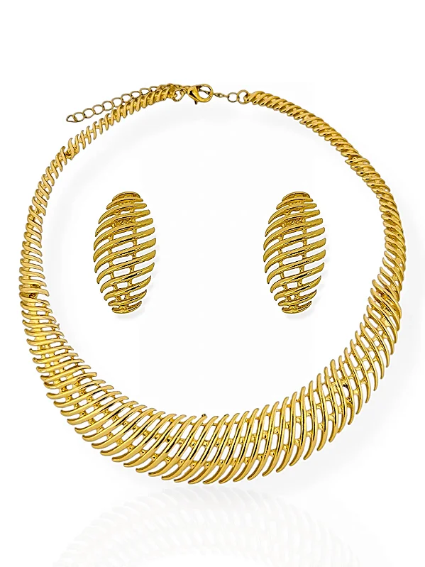 Conjunto Lara- Folhado Ouro 18 k