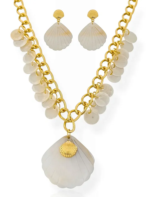 Conjunto Aura Marinha- Branco