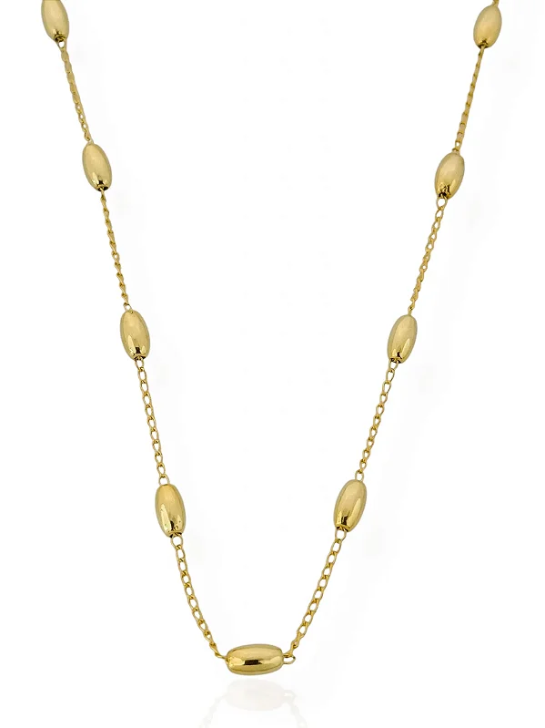 Colar Esferas Marteladas em formato oval.