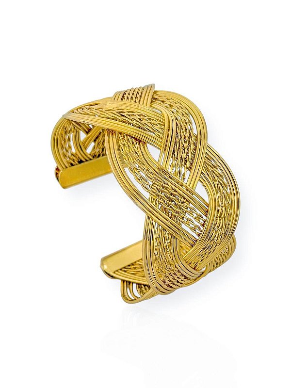 Bracelete Maximalista Texturizado Duplo