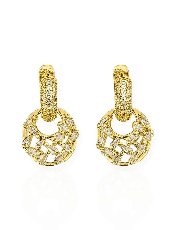 Argola Suspensa Zircônia