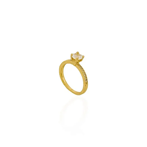 Anel Solitário Queen Zirconia