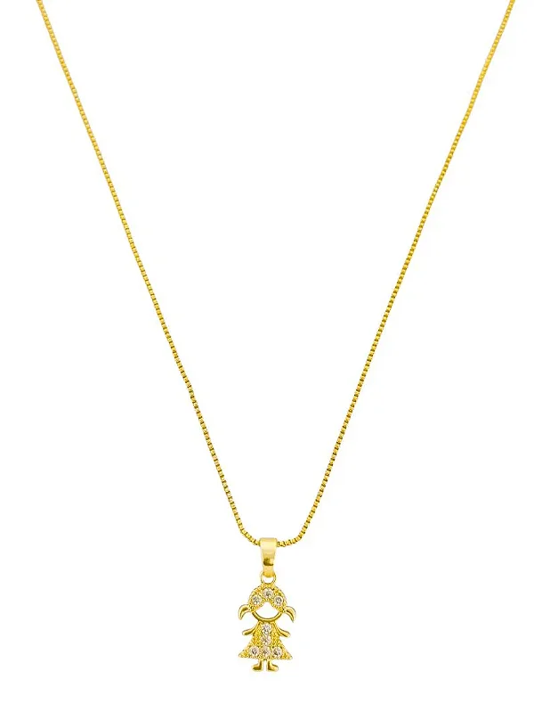 Colar Menina- Folheado Ouro