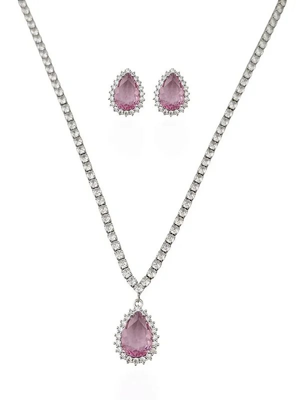 Conjunto Seraphine Rosa - Prata 925
