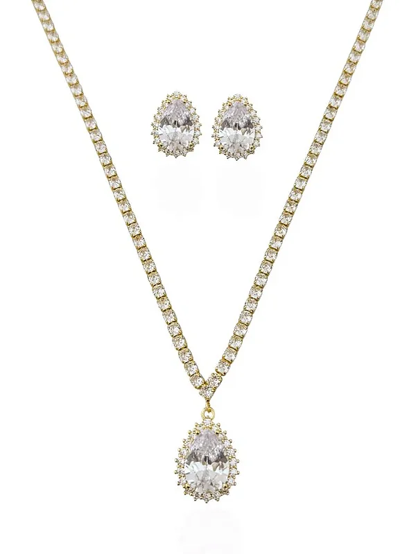 Conjunto Seraphine Cristal - Ouro
